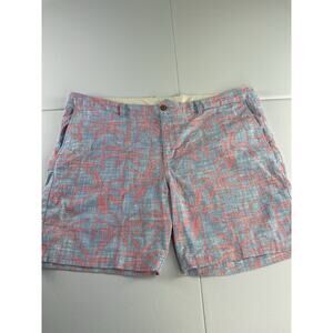 Tommy Bahama Mens 44 Floral Chino Shorts Pink Blue Golf Palm Trees Resort Wear